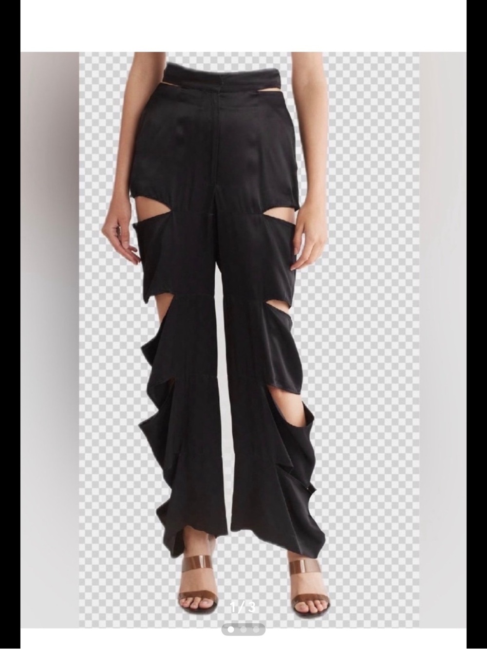 Top shop satin cutout pants